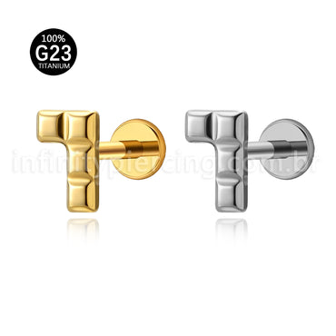 Piercing Labret Titânio Peça De Montar Tetris 1.2X8 11243