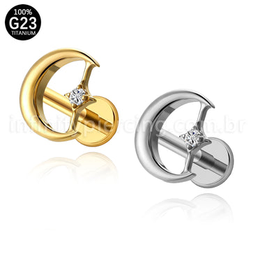 Piercing Labret Titânio Lua