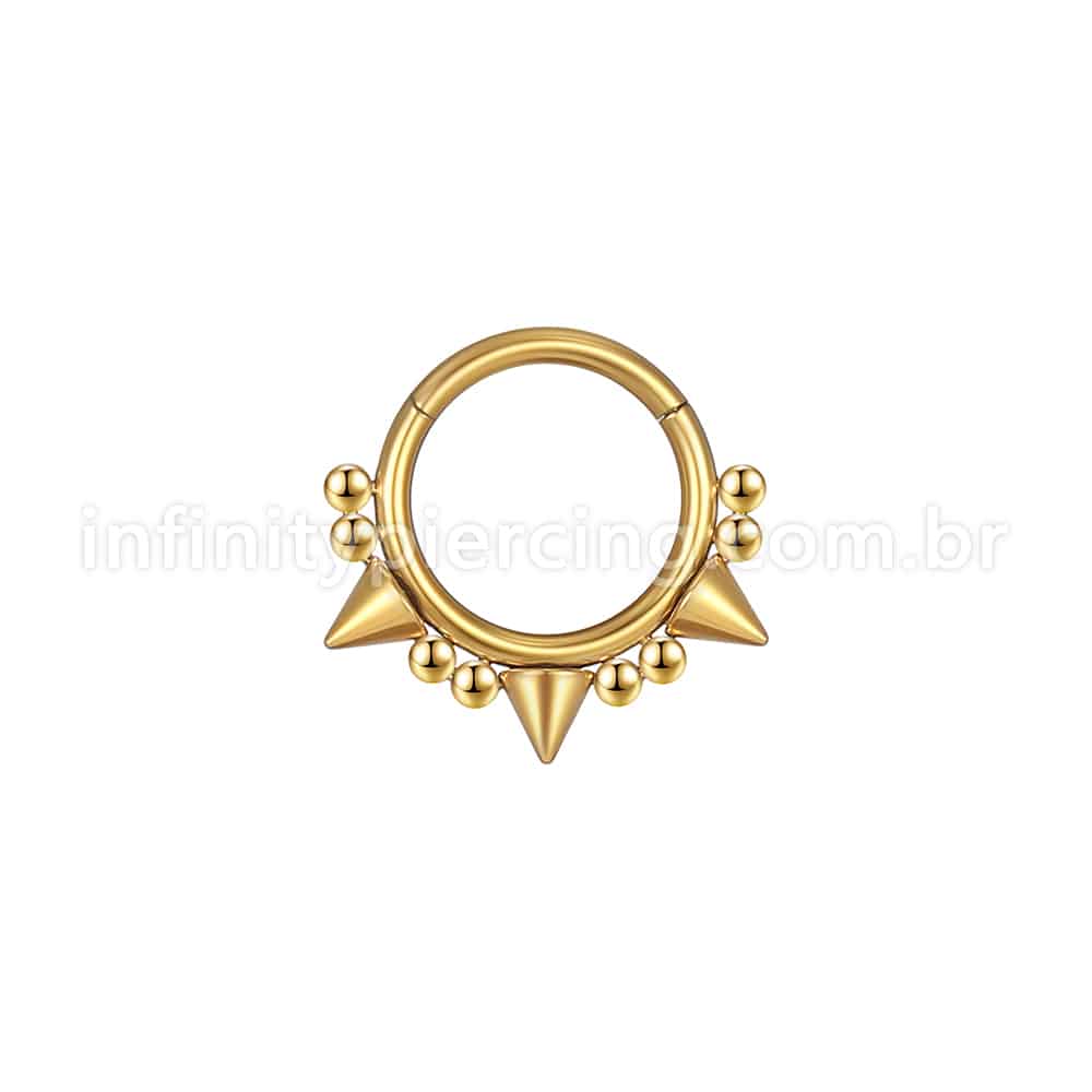 Piercing Argola Aço Cirúrgico Spikes