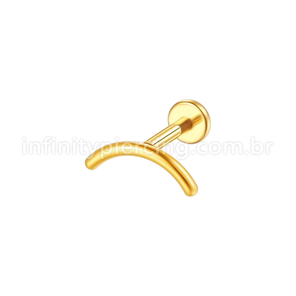 Piercing Labret Aço Cirúrgico Curvo