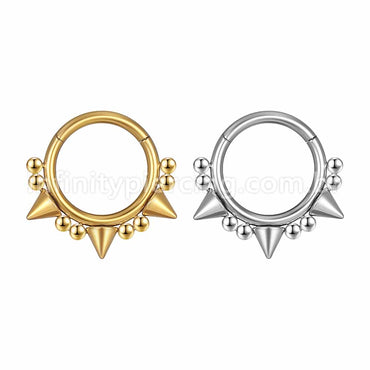 Piercing Argola Aço Cirúrgico Spikes