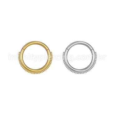 Piercing Argola Segmento Articulado Aço Cirúrgico Indiano