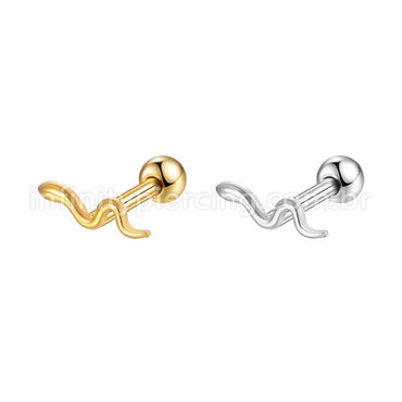 Piercing Minibarbell Aço Cirúrgico Cobra