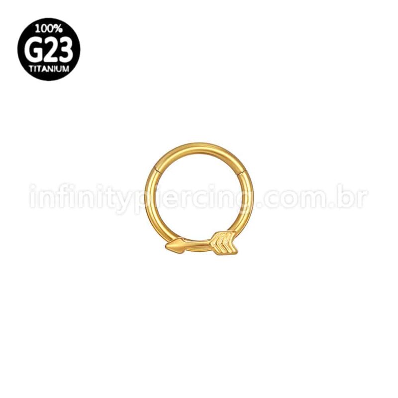 Piercing Argola Titânio Flecha