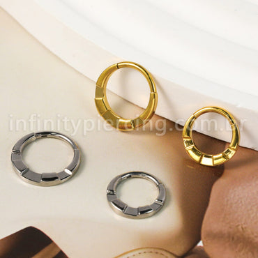 Piercing Argola Titânio Segmento Articulado Detalhada