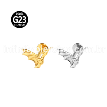 Piercing Labret Titânio Morcego
