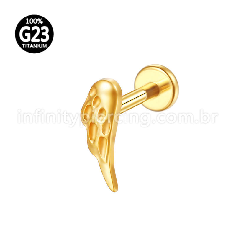 Piercing Labret Titânio Asas