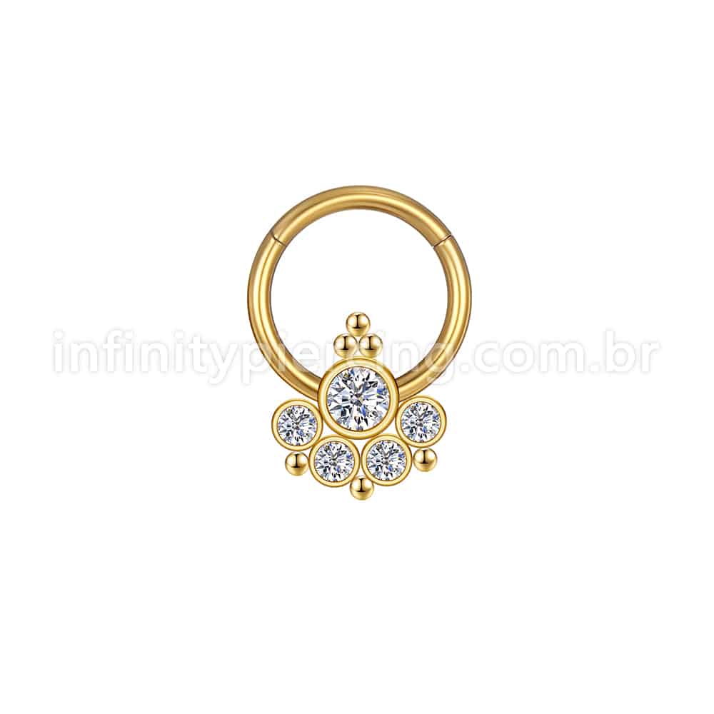 Piercing Argola Aço Cirúrgico Segmento Articulado Indiano