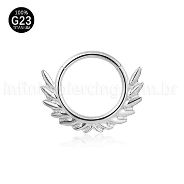 Piercing Argola Titânio Coroa De Folhas