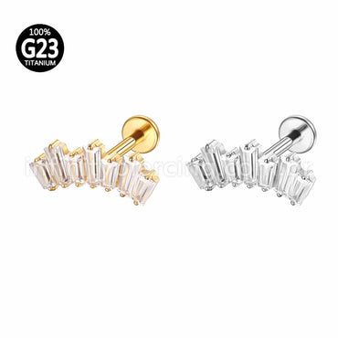 Piercing Labret Titânio Zircônias Grandes