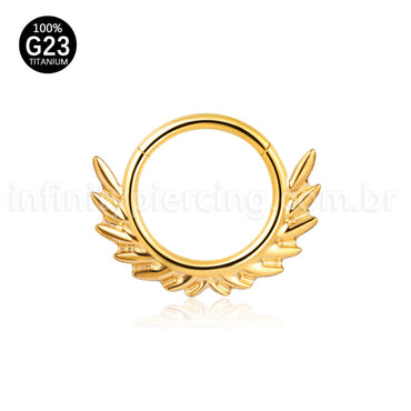 Piercing Argola Titânio Coroa De Folhas