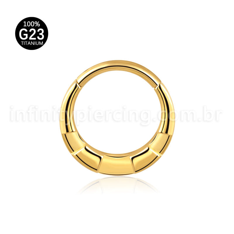 Piercing Argola Titânio Segmento Articulado Detalhada