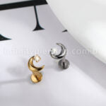 Piercing Labret Titânio Lua Zircônia