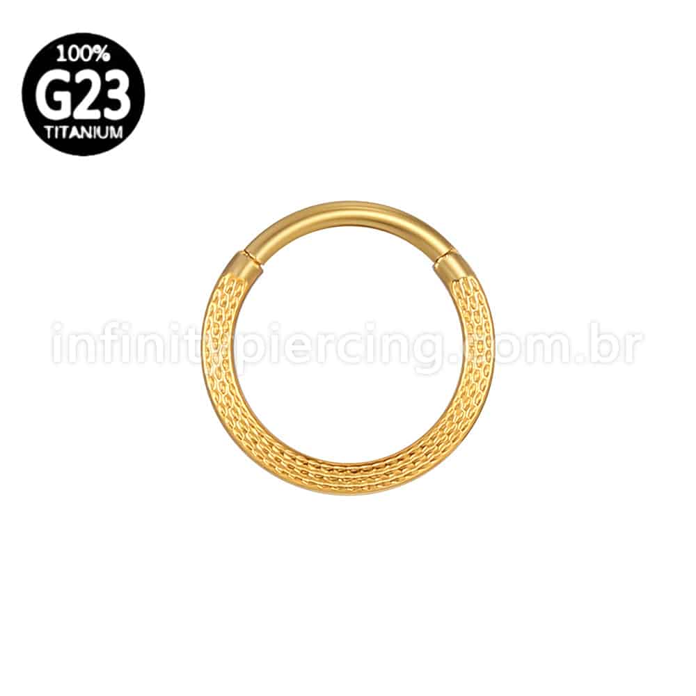 Piercing Argola Titânio Segmento Articulado Detalhada