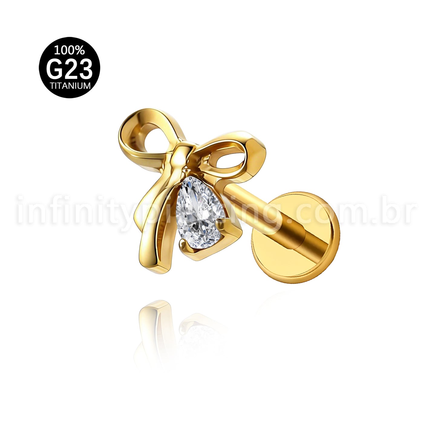 Piercing Labret Titânio Laço