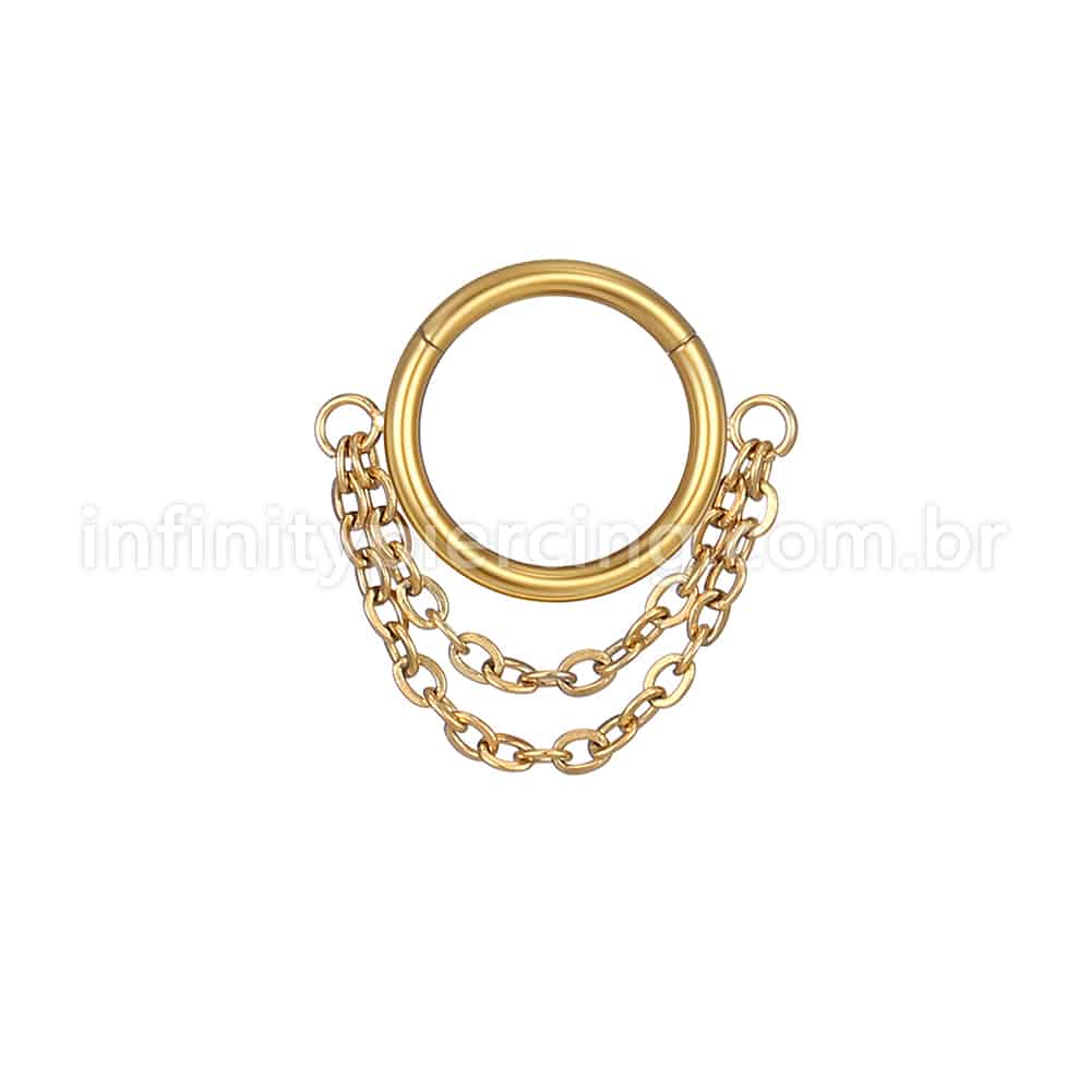 Piercing Argola Aço Cirúrgico Segmento Articulado Correntes