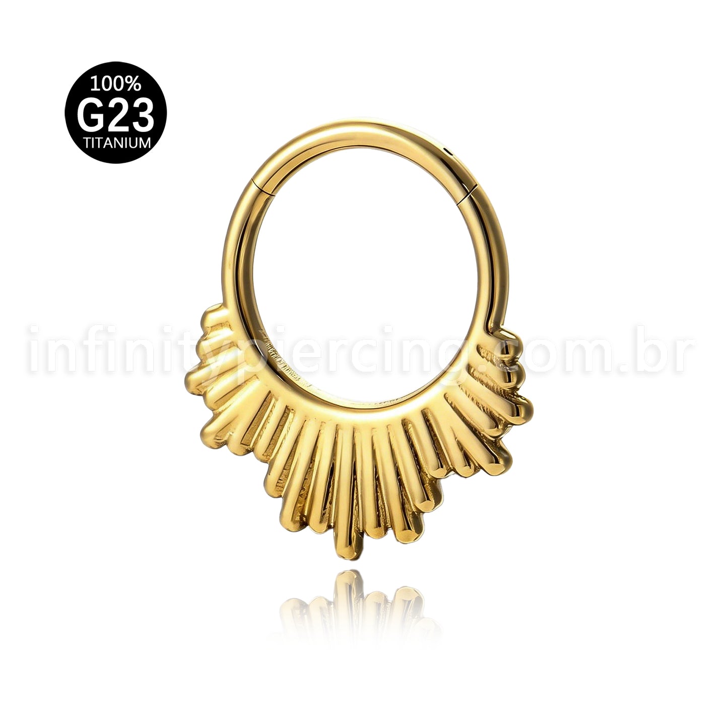Piercing Argola Titânio Com Detalhes