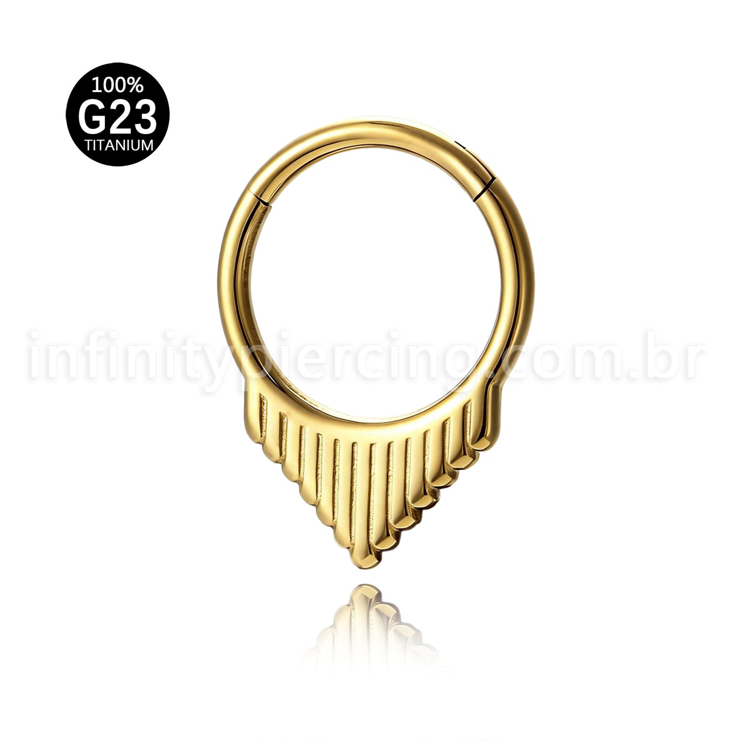 Piercing Argola Titânio Detalhado