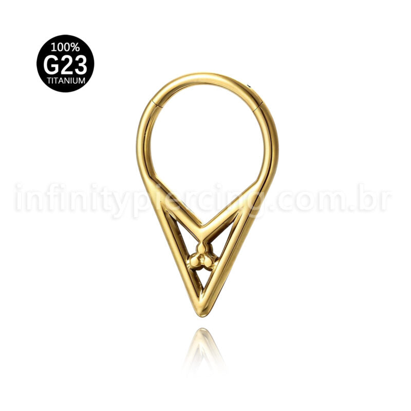 Piercing Argola Titânio Com Detalhes