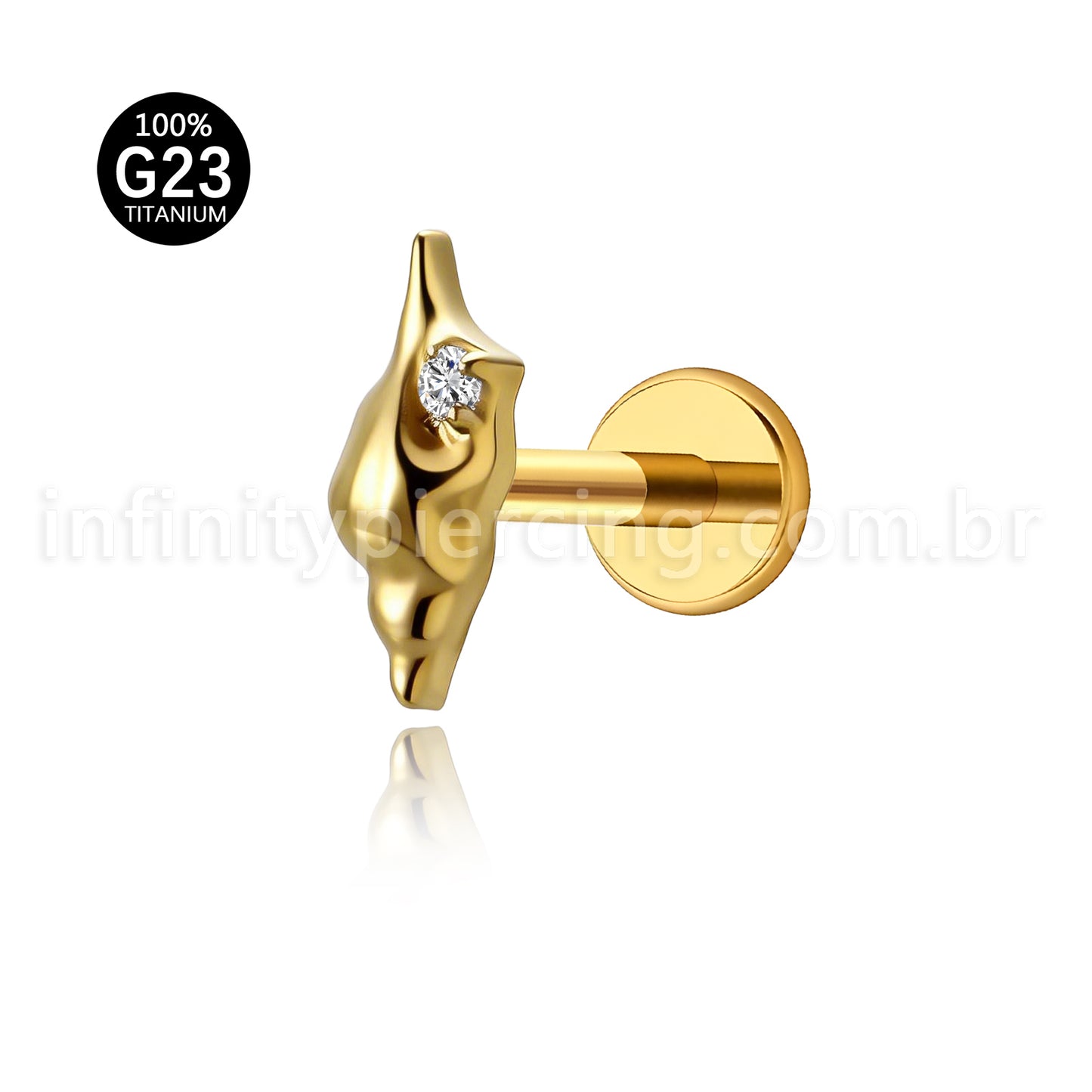 Piercing Labret Titânio Concha