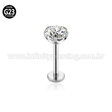 PIERCING LABRET TITANIO ZIRCONIA PVD QUADRADA