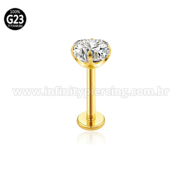PIERCING LABRET TITANIO ZIRCONIA PVD QUADRADA