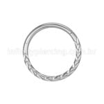 Piercing Argola Segmento Articulado Aço Cirúrgico Detalhado