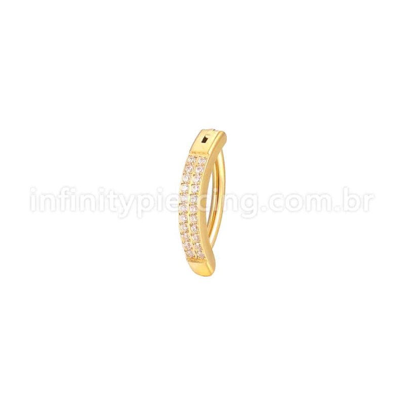 Piercing Argola Para Umbigo Aço Cirúgico Zircônia