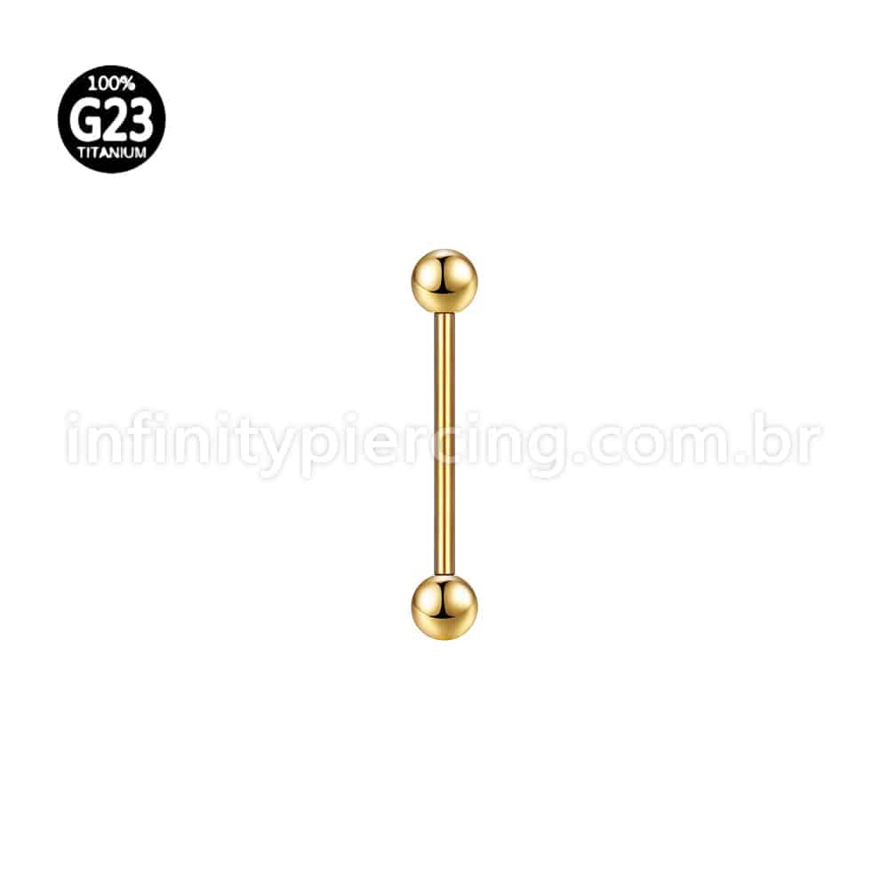 Piercing Barbell Titânio Rosca Interna