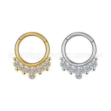 Piercing Labret em Titânio G23 com Zircônia de Corte Diamante – Joia Minimalista de Luxo Atemporal