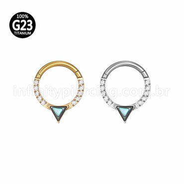 Piercing Argola Titânio Segmento Articulado Zircônia