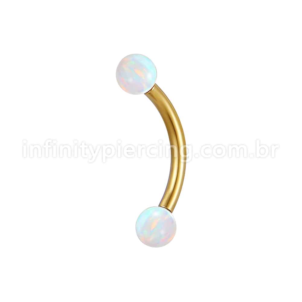 Piercing Microbell Curvo Aço Cirúrgico
