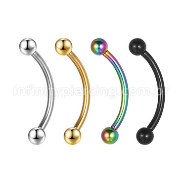 Piercing Minibarbell Curvo Aço Cirúrgico 316 L