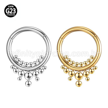 Piercing Argola Titânio Segmento Articulado Indiano
