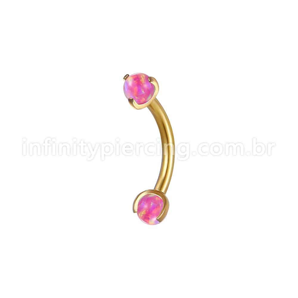 Piercing Microbell Curvo Aço Cirúrgico