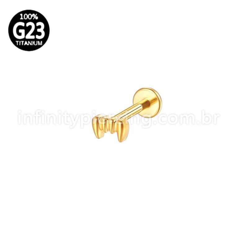 Piercing Labret Titânio Presas