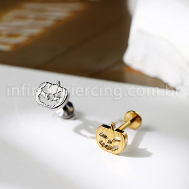Piercing Labret Titânio Abóbora