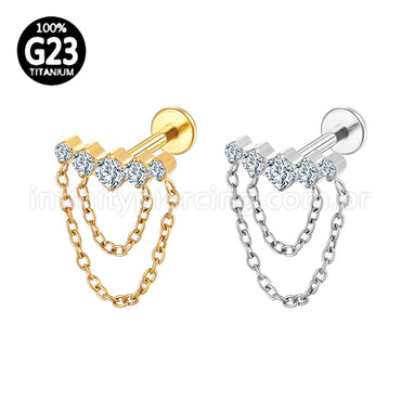Piercing Labret Titanio Com Pingente Diversos 10982