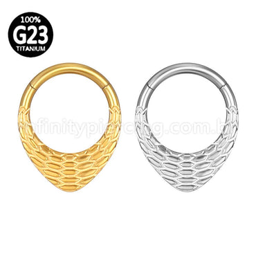 Piercing Argola Gota Titânio Segmento Articulado Detalhada