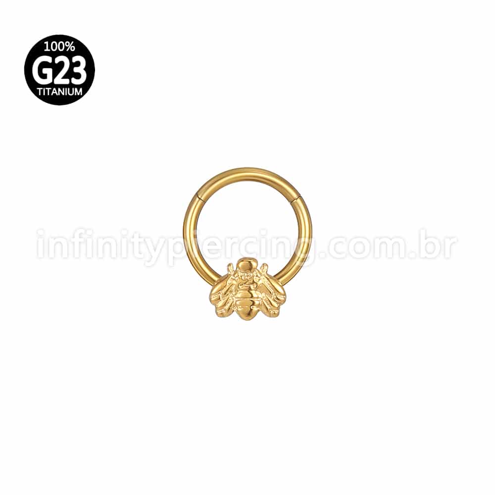 Piercing Argola Titânio Segmento Articulado Abelha