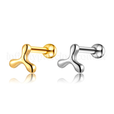 Piercing Minibarbell Aço Cirúrgico Três Lados