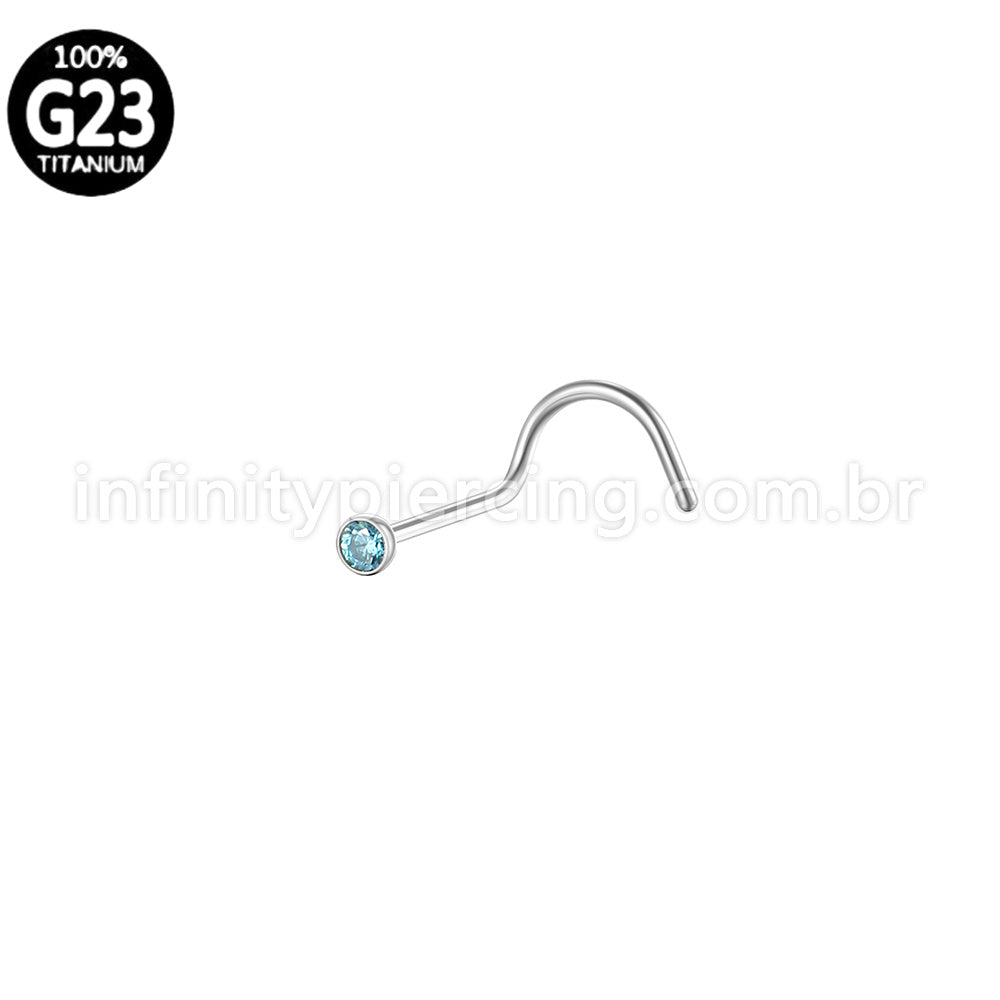 Piercing Nostril Titânio Zircônia