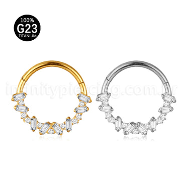 Piercing Argola Titânio Zircônia Cravejada
