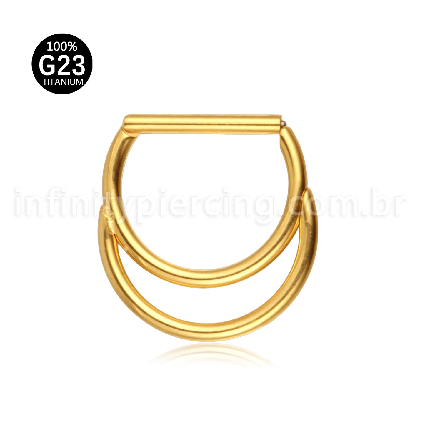Piercing Meia Argola Titânio Dupla