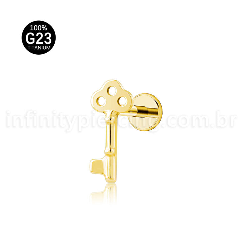 Piercing Labret Titânio Chave
