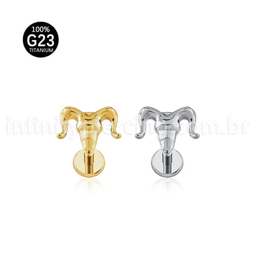 Piercing Labret Titânio Carneiro