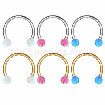 Piercing Ferradura Aço Cirúrgico Opala