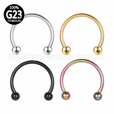 Piercing Ferradura Titânio Rosca Interna