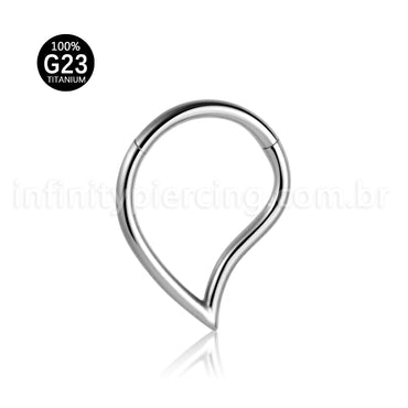 Piercing Argola Gota Titânio Segmento Articulado Liso