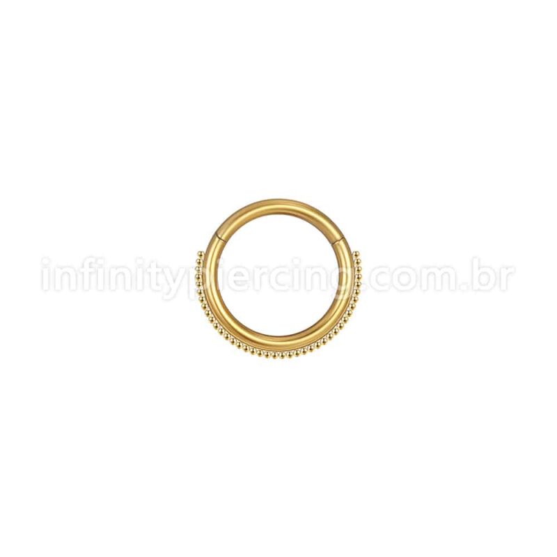Piercing Argola Segmento Articulado Aço Cirúrgico Indiano